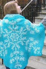 Snowflake Stranded Shawl by Deborah Tomasello