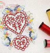 A Redwork Heart by Pam Kellogg