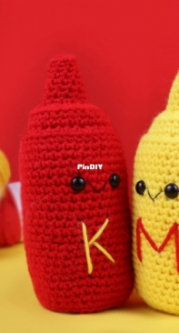 Stringy Ding Ding - Olive - Ketchup and Mustard Bottles - Free