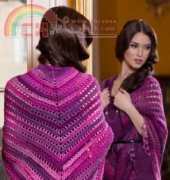 Red Heart LW3646 Top Down Shawl by Nazanin Fard