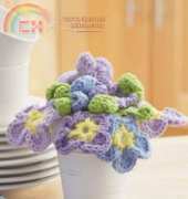 Lily sugarn cream- Pansy bouquet- Free pattern