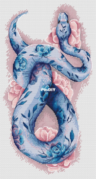 Paradise Stitch - Blue Snake by Olga Lankevich XSD