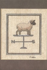 Graphique Needle Arts Card - Sheep Robin Rowe 1983