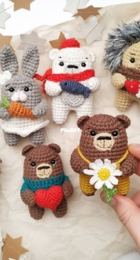 Crochet Toys Basket - Olga Lukoshkina - Pocket Bear - Free