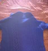 blue cardigan