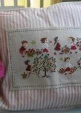 "Pickig Cherries" pillow by P Samouiloff