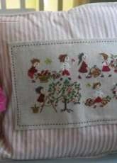 "Pickig Cherries" pillow by P Samouiloff