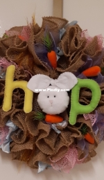Burlap Easter wreath