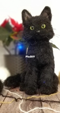 AleksandraOlgaStyle - Natalia Stetsko-Retzlaff - Realistic Black Cat - Muster Realistische Schwarze Katze - German