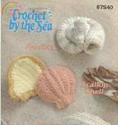 Annies Attic 87S40 Barbara Anderson - Crochet by the Sea Nautilus, Oyster, Scallop Shell 1983