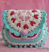 Magic with Hook and Needles - Vendula Maderska - Hearts purse