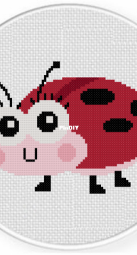 Daily Cross Stitch - Bug Eyed Ladybug