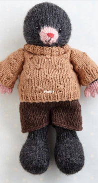 Mole boy in a sweater and shorts by Julie Williams - Little Cotton Rabbits