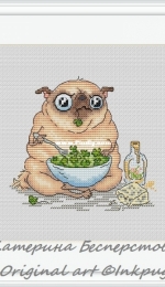 Pugs Series - Pug Diet by Katerina Besperstova