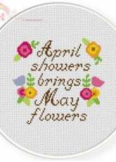 Daily Cross Stitch - April Showers