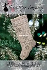 Heartstring Samplery  - Winter Snow Stocking Ornament