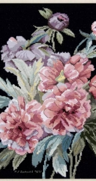 DMC - Le Louvre Collection - Peony Branches BK1972/81 by Pierre Joseph Redoute