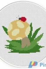 Daily Cross Stitch - Ladybug on the Mushroom