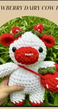 crochetcalls- Strawberr Dairy Cow