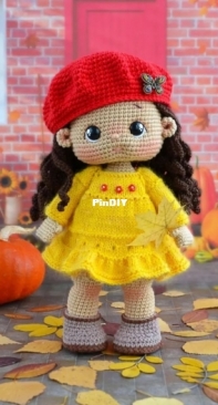 Vyazhu Miloty - Jekaterina Vlasova - Екатерина Власова - Autumn outfit for Doll Button - Наряд Осень для Пуговки - Russian - Free