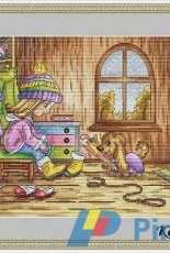 KolArt - Autumn Walk - Girl with her Dog