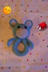 Blue bear rattle