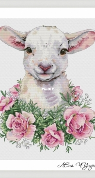 Lamb In Roses by Lena Chuguevskaya