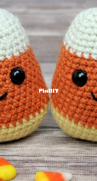 Left Handed Crocheter - Jennifer Adams - Candy Corn