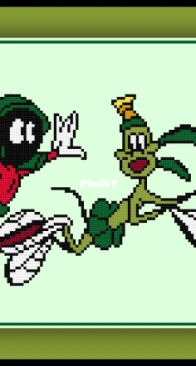 Cross Stitch Quest - Marvin, The Martian and K-/9 - Looney Tunes - Free