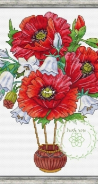 Irish Rose - Balloon with poppies and bells by Elena Petrova