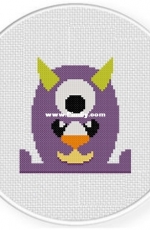 Daily Cross Stitch - Candy Corn Monster