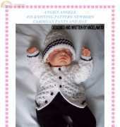 angies angels 35 new born cardigan, pants, hat