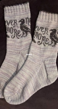 Quoth the Raven Socks by Liz Harris