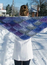 Art Deco Fan Shawl by Maria Leigh