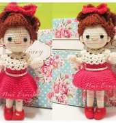 Finished ! Crochet paper doll