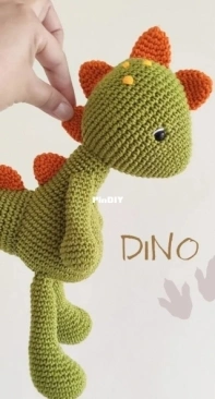 Malulu Ateliê - Maria Luiza Bezerra - Bê the Dinosaur -  Dino Bê - Bê o Dinossauro - Portuguese