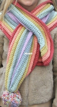 Gek op Haken - Studio Mojo - Saskia Stolwijk - Rainbow scarf - Regenboogsjaal - Dutch