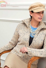 Patons-500383- Zip Front Cardigan with Flared Sleeves - Free