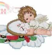 Angel on Hoop by Ellen Maurer-Stroh