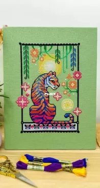 Needlelot designs - Art Nouveau Tiger by Iris Kleinbussink