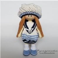 My Cosiness Art - Elena Aleshina - Елена Алешина - Beret and navy collar - Берет и морской воротник - Russian - Free