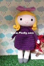 Blondie girl in purple
