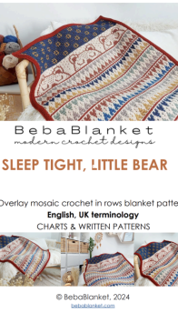 Beba Blanket - Daiga Talentiene - Sleep Tight Little Bear - English UK