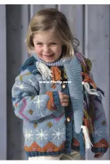 Schachenmayr 5998 Kinderjacke mit Jacquard Muster und Schall - English and German - Free