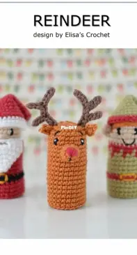 Elisas Crochet - Elisa Sartori - Reindeer Finger Puppet