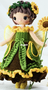 Chik Chik Handmade - Chik-Chik Handmade - Thuy Trang - Hazel the Sunflower Fairy - Hazel La Hada Girasol - Spanish