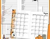 Printables for Filofax DIN-A5-RMD Planner Pages Halloween