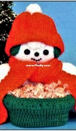 Mary Maxim - 9518 - Snowman Candy Holder