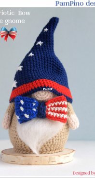 Pam Pino Design - Nazeli Mkrtchyan-Tadevosyan - Patriotic balloon bow tie gnome