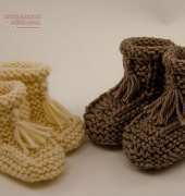 Seamless Garter Tassel Booties by Karen Strauss